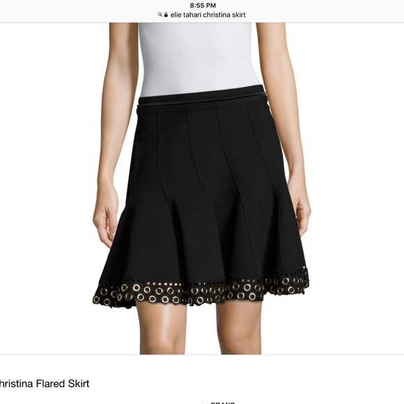 $328 Elie Tahari Christina black skirt, never worn! - Picture 3 of 4